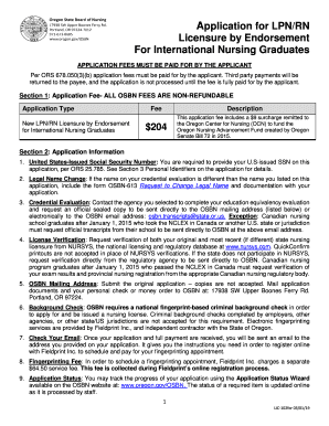 Application for LPNRN  Form