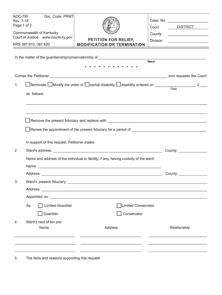 Get and Sign Ky Termination 2018-2022 Form