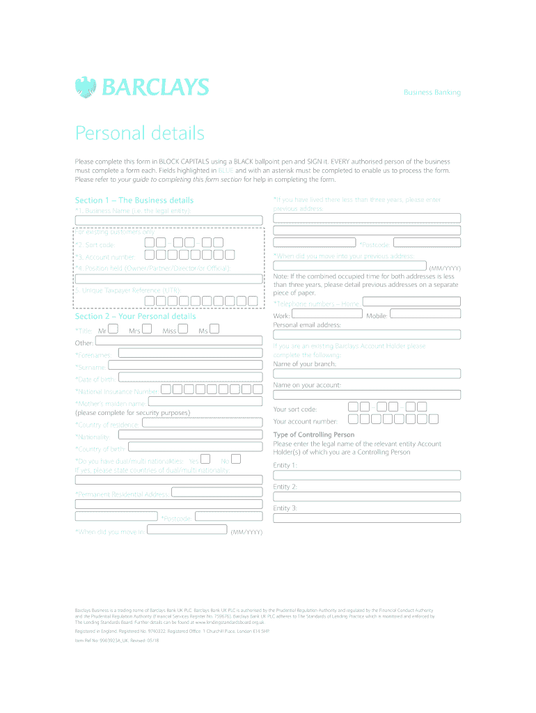 barclays bank business plan template