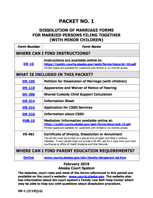  State of Alaska Forms Dr1 10 2019