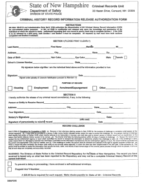 Criminal Record Release Form