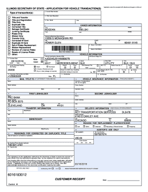  Application for Vehicle Transaction 2019-2024