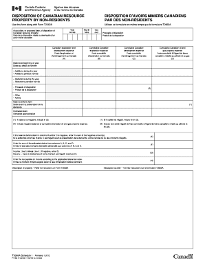 Canada Non Resident Disposition of Canadian Resource Property Form