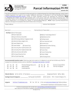 Parcel Information DS 302