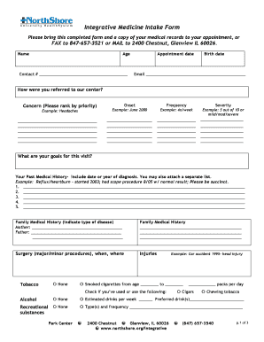 Leslie Patient Intake Form