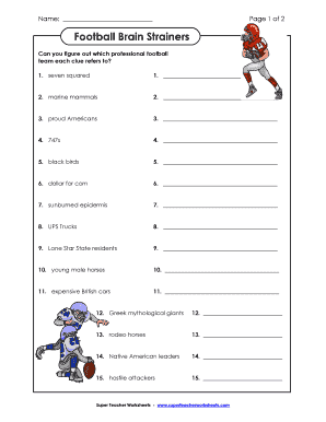 Can You Figure Out Which Professional Football  Form