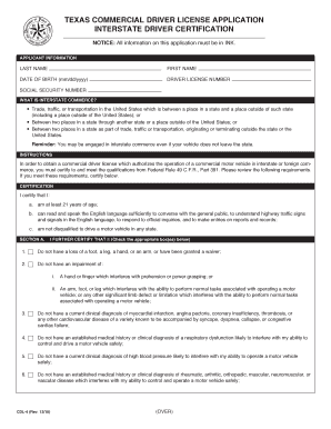  INTERSTATE DRIVER CERTIFICATION 2018-2024