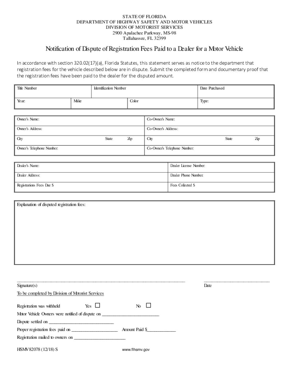 Form 90510 Florida Highway Safety and Motor Vehicles