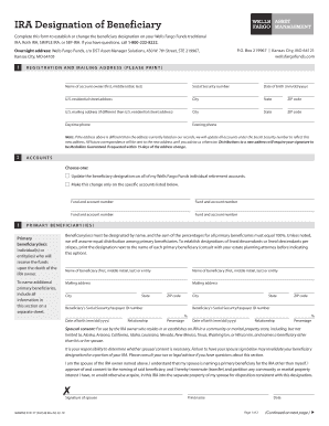  Wells Fargo Ira Change of Beneficiary Form 2019