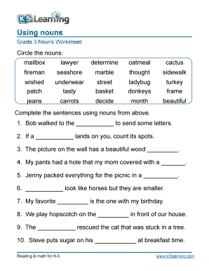 Verb Worksheets for Grade 3  Form