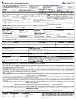 Eastwest Credit Card Application Form