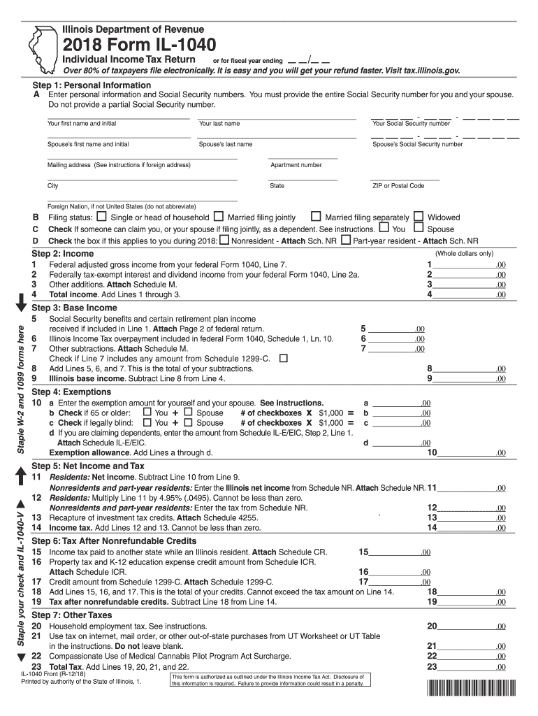 Illinois State Tax Forms Printable