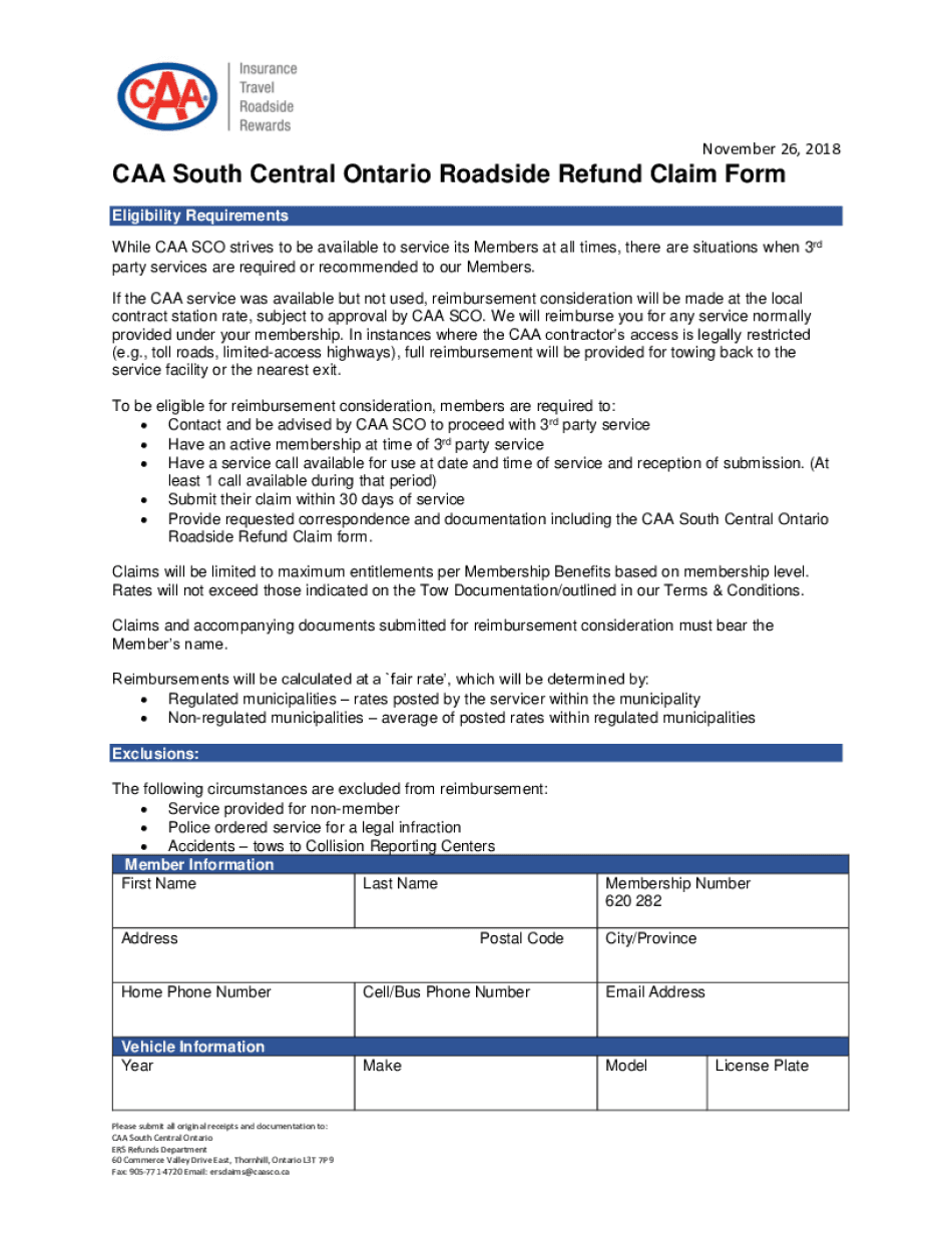  While CAA SCO Strives to Be Available to Service Its Members at All Times, There Are Situations When 3rd 2018-2024