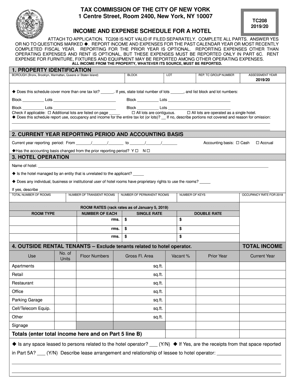 Get and Sign Tc208 2019 Form