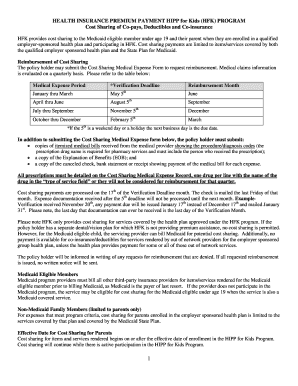 HEALTH INSURANCE PREMIUM PAYMENT HIPP for Kids HFK PROGRAM  Form