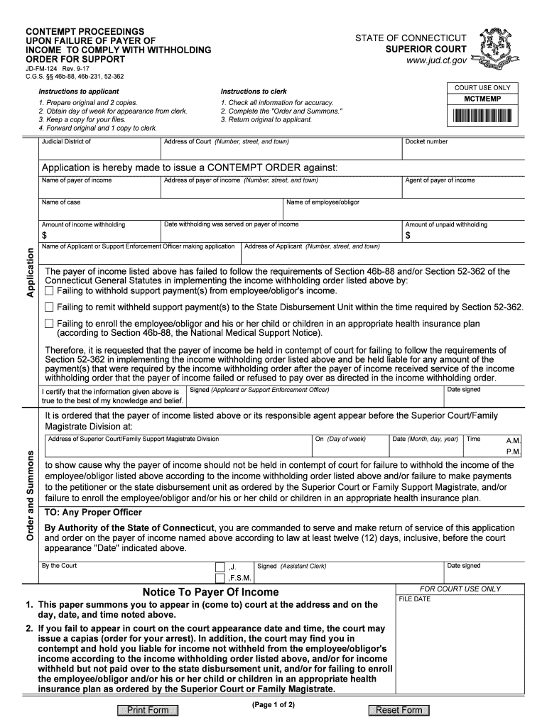  Ct Proceedings Withholding 2017-2024