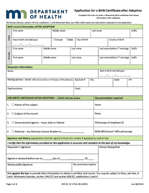  Birth Certificate Application After Adoption Application to Purchase Birth Certificate at Same Time as Adoption Registered 2018