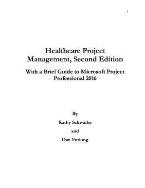 Project Management in Healthcare Schwable PDF  Form