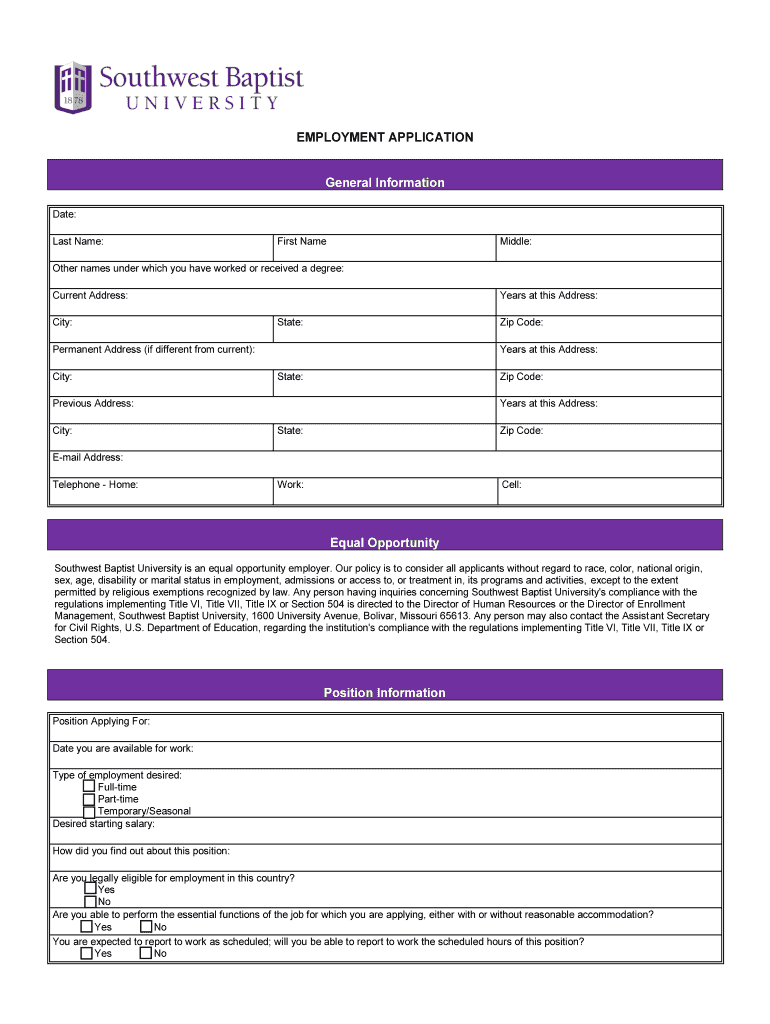 Printable Job Application Showcall Event Services  Form