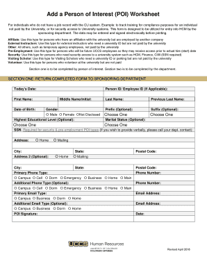 Person of Interest Template  Form