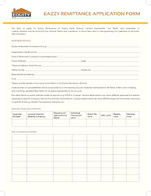 Eazzy Remittance  Form