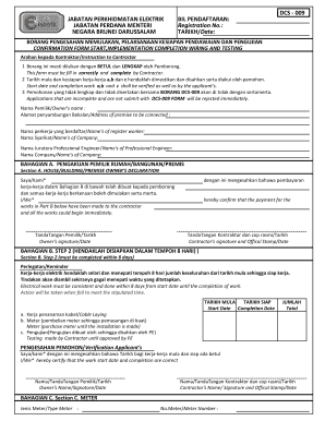 DCS 009 Form