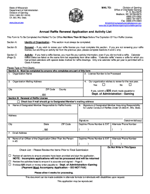  DOA Applying for a New Raffle License Wisconsin Department of 2018-2024