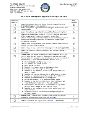  Shoreline Application Form 2019-2024