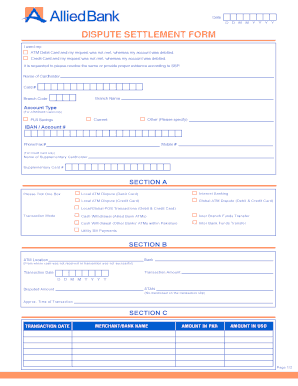 Abl Dispute Form