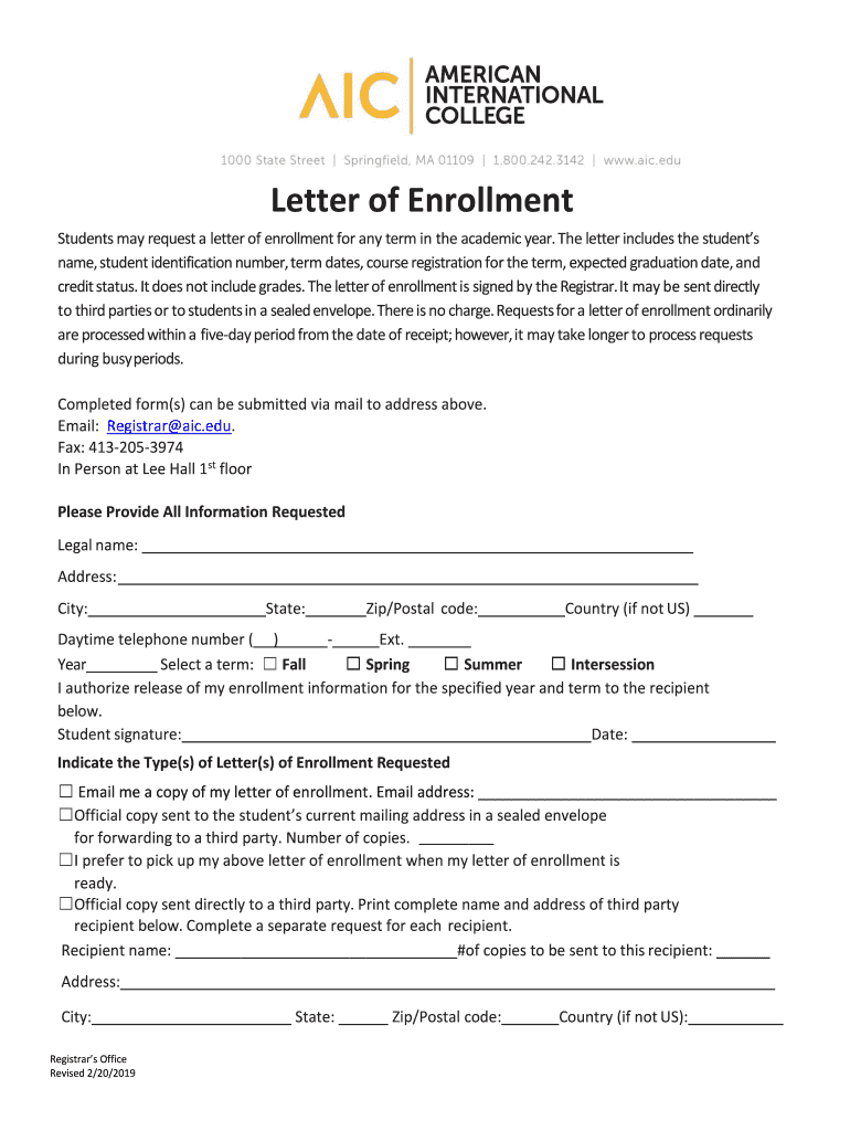  Letter Enrollment 2019-2024