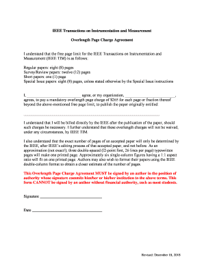 Overlength Agreement  Form