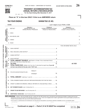  Hawaii Form Ta 2018