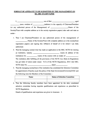 Affidavit Format