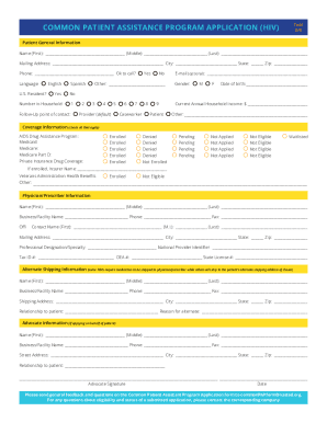 Get and Sign Patient Program Application Form 