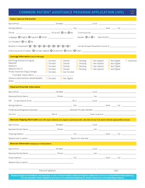 Patient Program Application Form