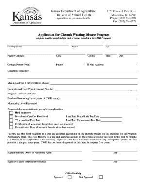 DEEP Chronic Wasting Disease CT Gov  Form