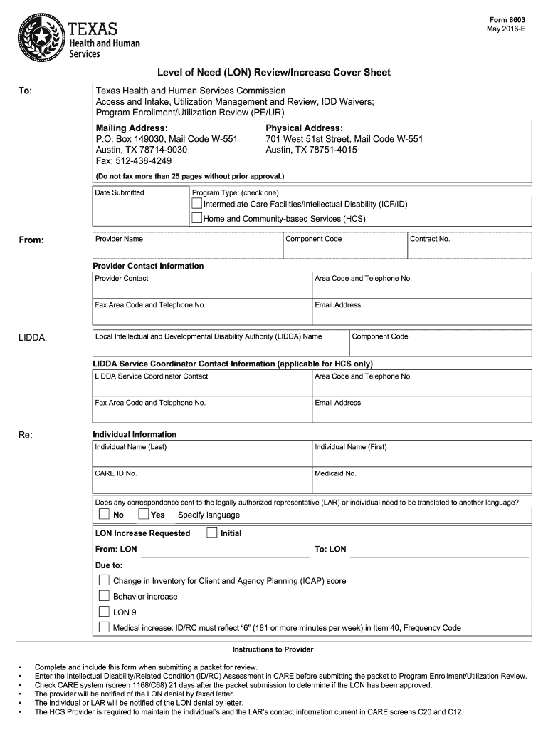  Form 8603 2016-2024