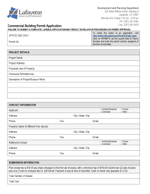 Certificate of Occupancy Lafayette La  Form