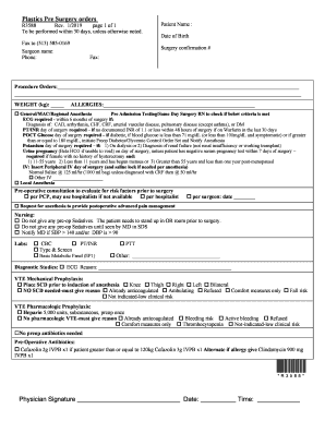  Surgery Form 2019