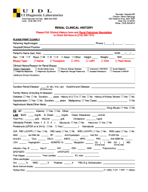 Renal History  Form