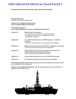 Physical ExamAnnual and Pre Employment Physicals for Work  Form