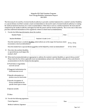  Blank Allergy Form 2018-2024