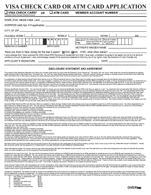 Visa Check Card or ATM Card Application Liberty Savings Federal Credit Union Visa Check Card or ATM Card Application Liberty Sav  Form