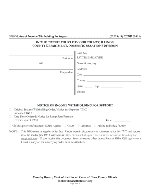 Get and Sign Dorothy Brown, Clerk of the Circuit Court of Cook County, Illinois 2019-2022 Form