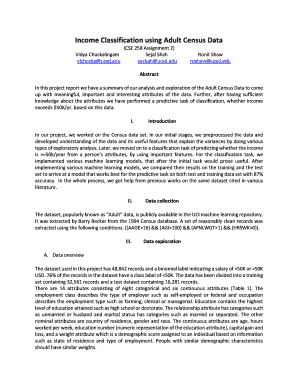 Income Classification Using Adult Census Data  Form