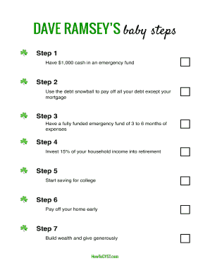 Dave Ramsey Baby Steps PDF Download  Form