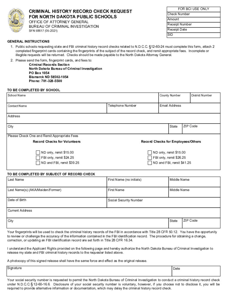 For NORTH DAKOTA PUBLIC SCHOOLS  Form