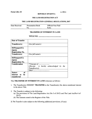 Land Transfer Forms Kenya PDF