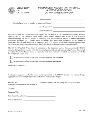 INDEPENDENT ACCOUNTANTINTERNAL  Form