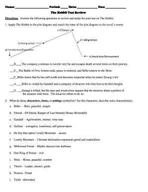The Hobbit Test PDF  Form